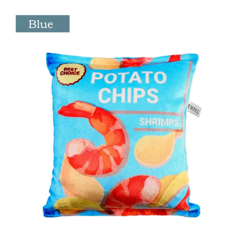 Crisps Plush Filled Squeaky Chew Toy