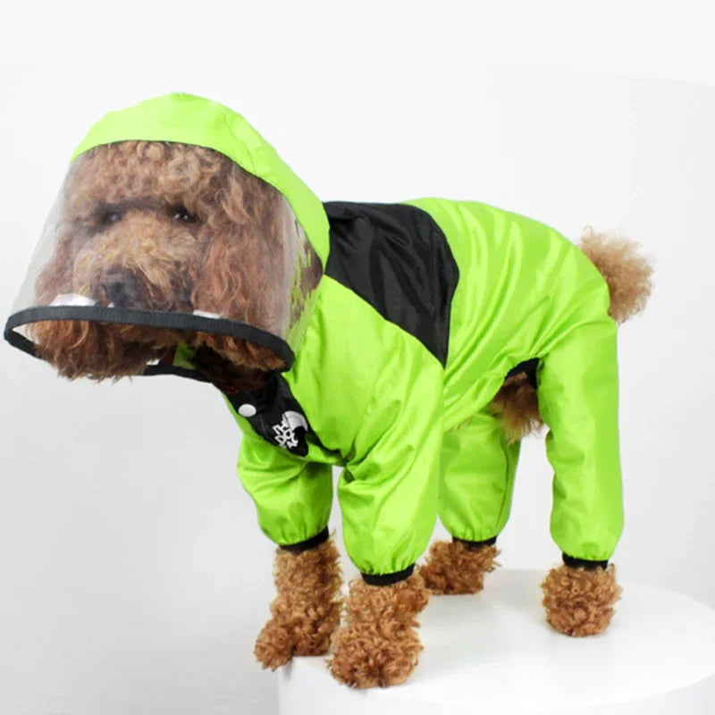 TheDogFace Raincoat Transparent Hooded Jumpsuit