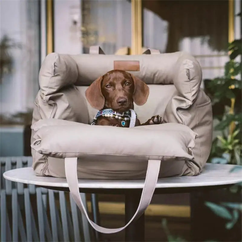 Pet Luxury Faux Leather Dog Car Seat