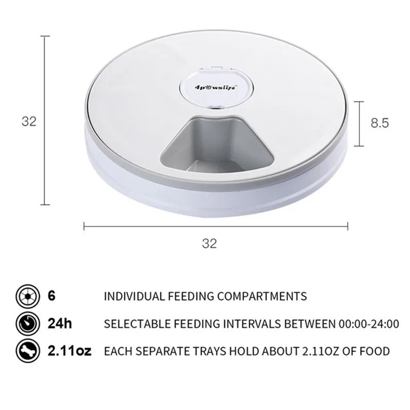 Automatic Timing Feeder 6 Meals