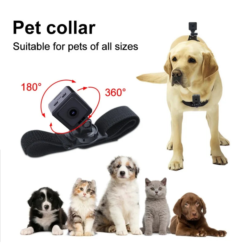 Adjustable Pet Collar Camera HD 1080P Wireless