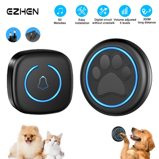 Pet Touch Ringer Button  300M/984ft Range 60 Songs