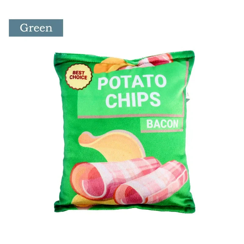 Crisps Plush Filled Squeaky Chew Toy