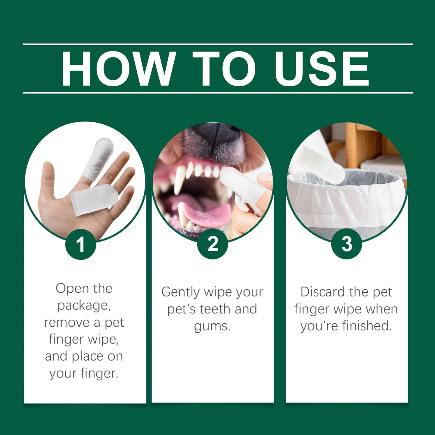 Pet Teeth Cleaning Wipes
