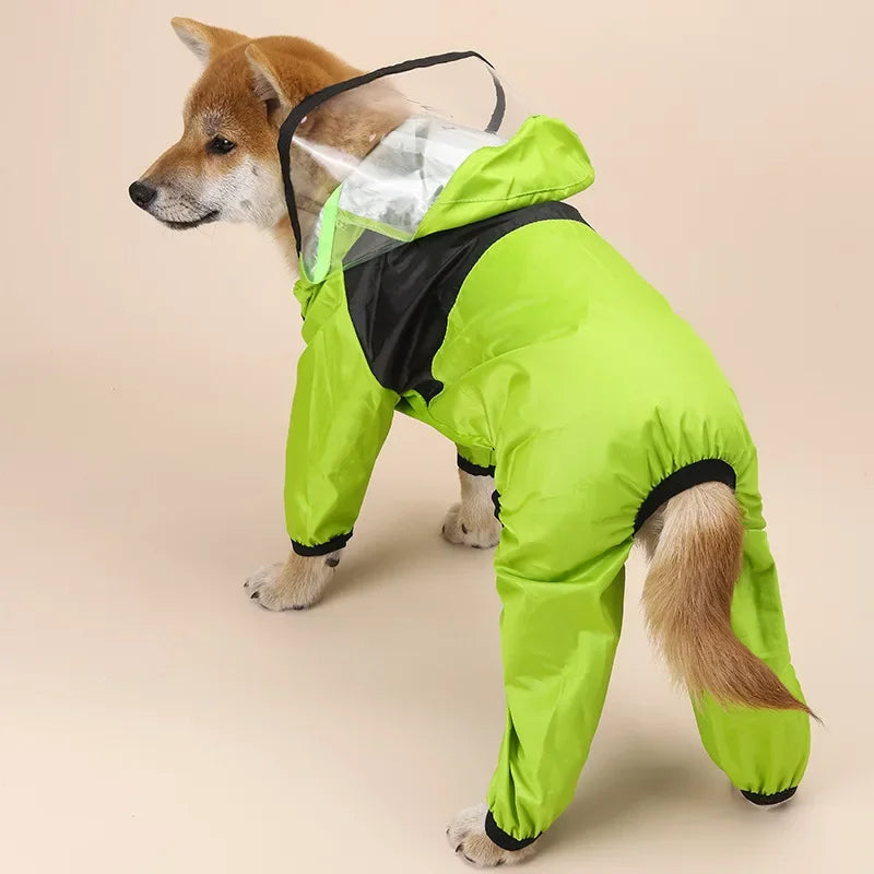 TheDogFace Raincoat Transparent Hooded Jumpsuit