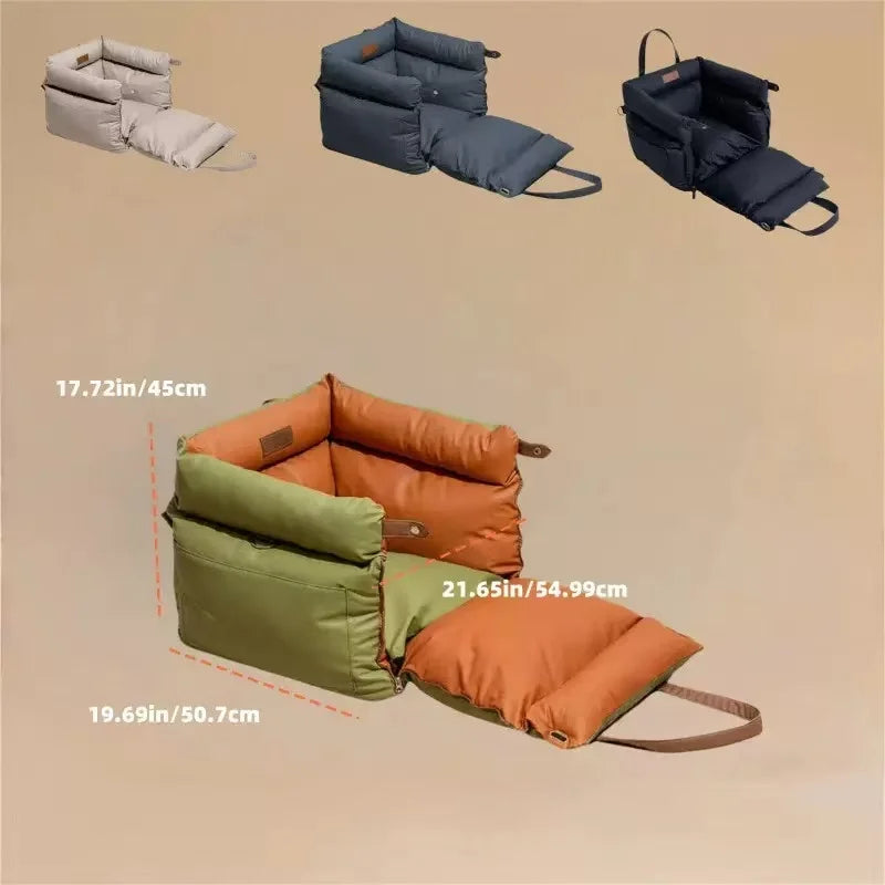 Pet Luxury Faux Leather Dog Car Seat