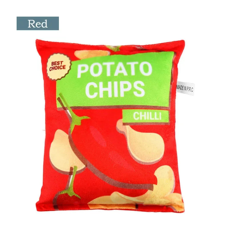 Crisps Plush Filled Squeaky Chew Toy