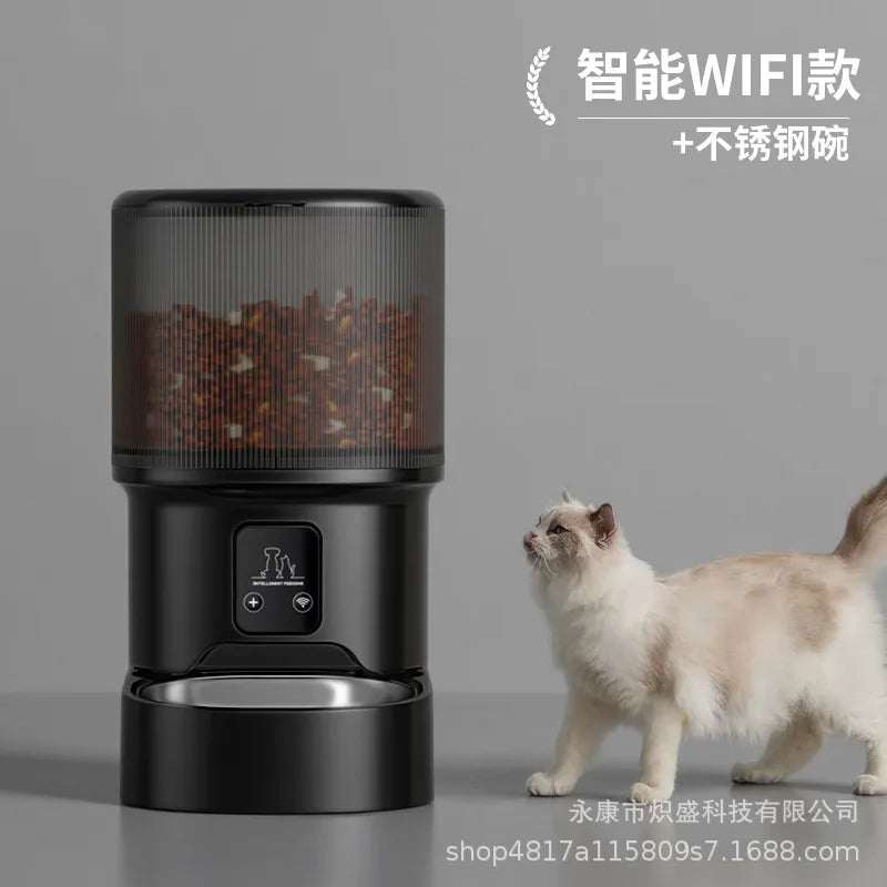 Smart Timed Voice Control Hd Video Stainless Steel Bowl Pet Feeder