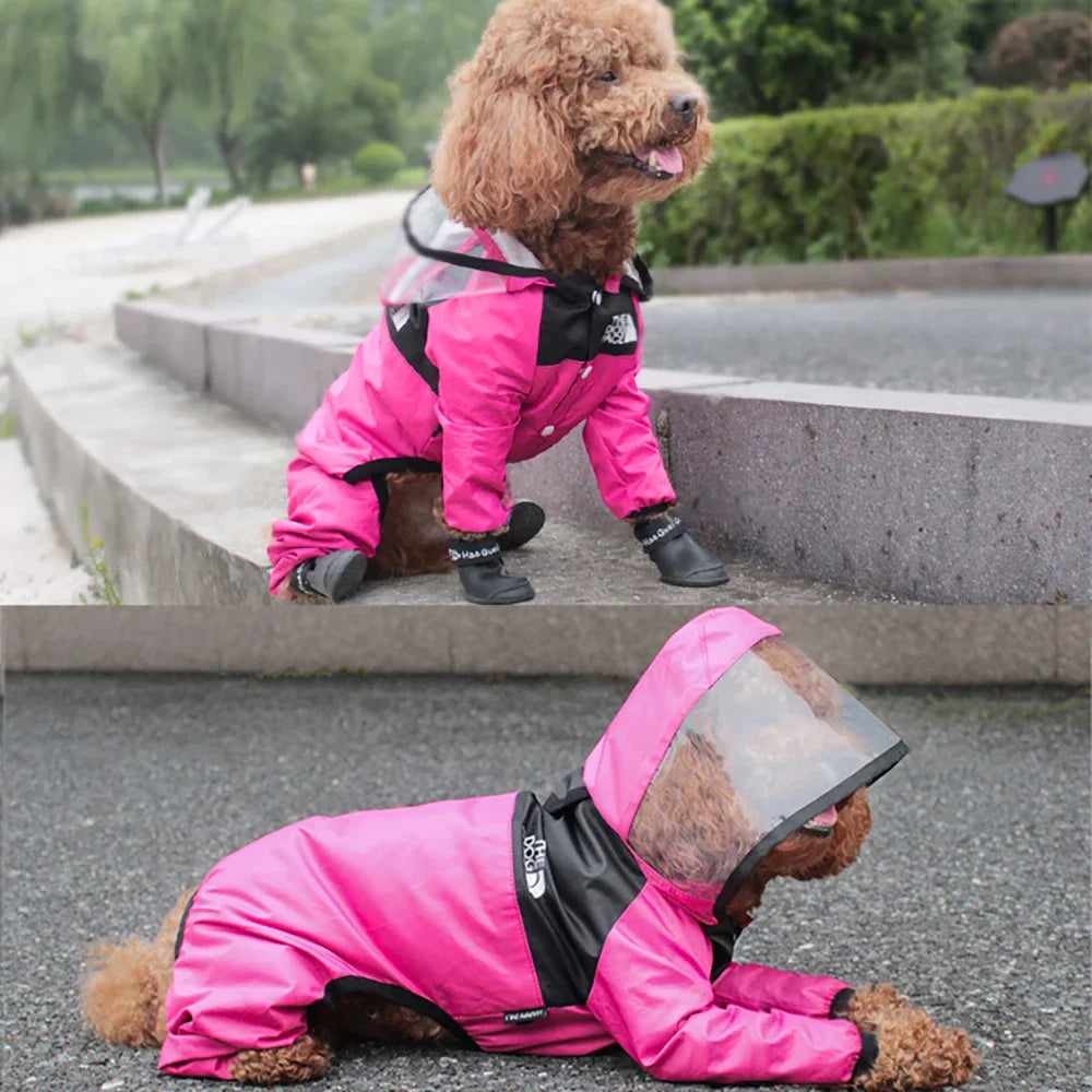 TheDogFace Raincoat Transparent Hooded Jumpsuit