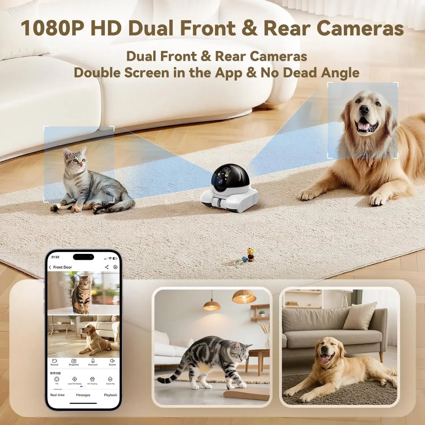 Pet Surveillance Camera | 360° Robot Camera