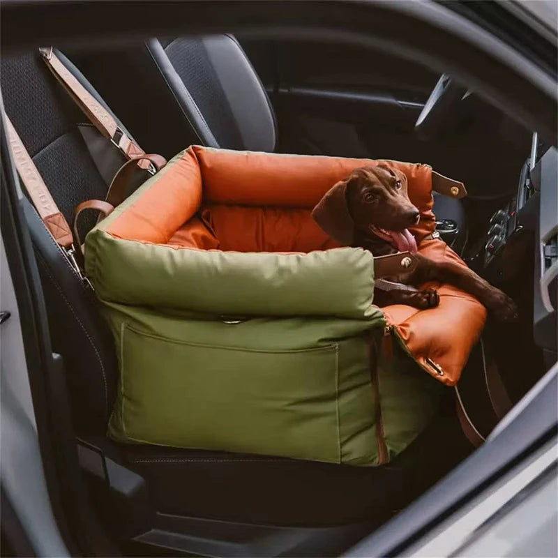 Pet Luxury Faux Leather Dog Car Seat