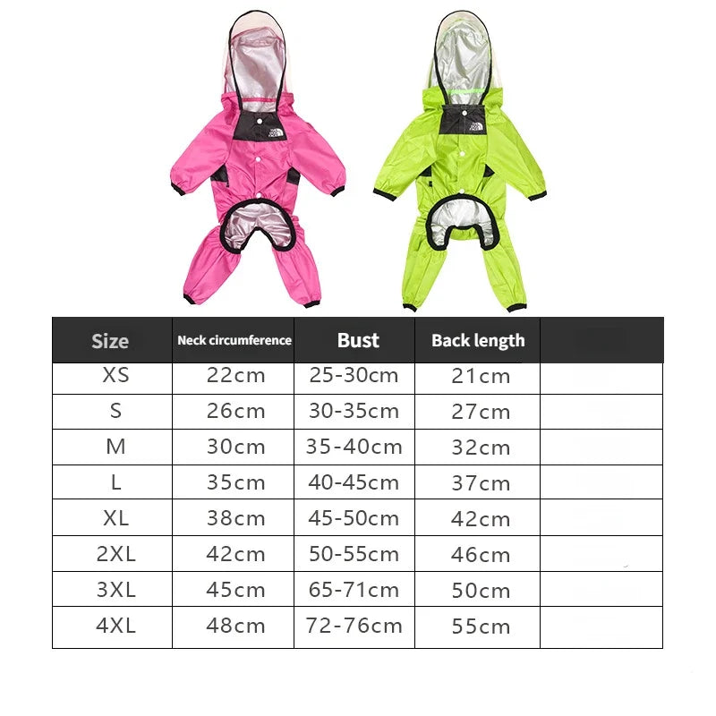 TheDogFace Raincoat Transparent Hooded Jumpsuit