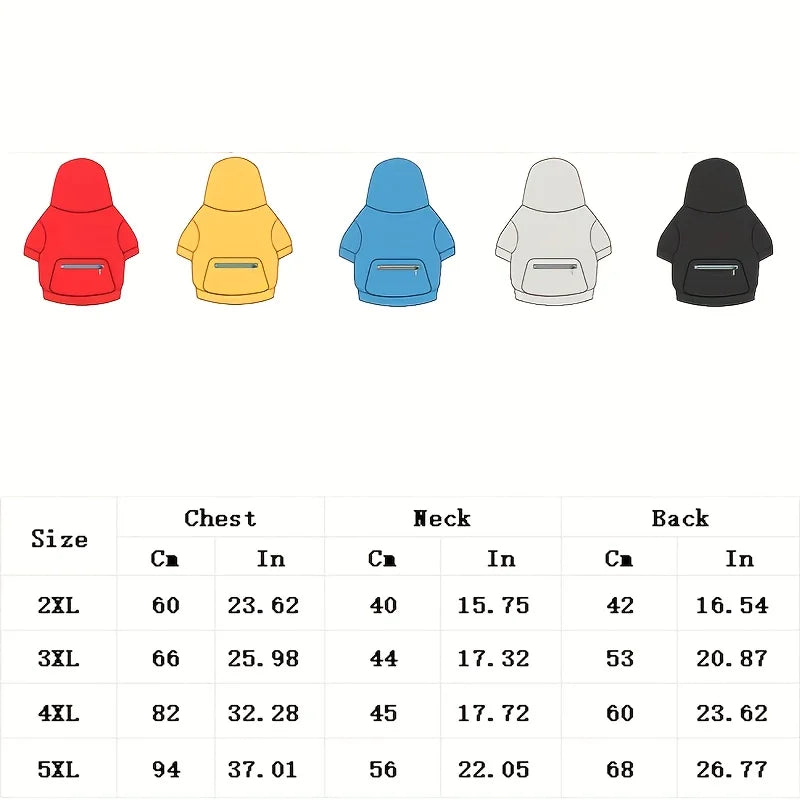 Hooded Long Sleeve Sweatshirt For Large Dogs