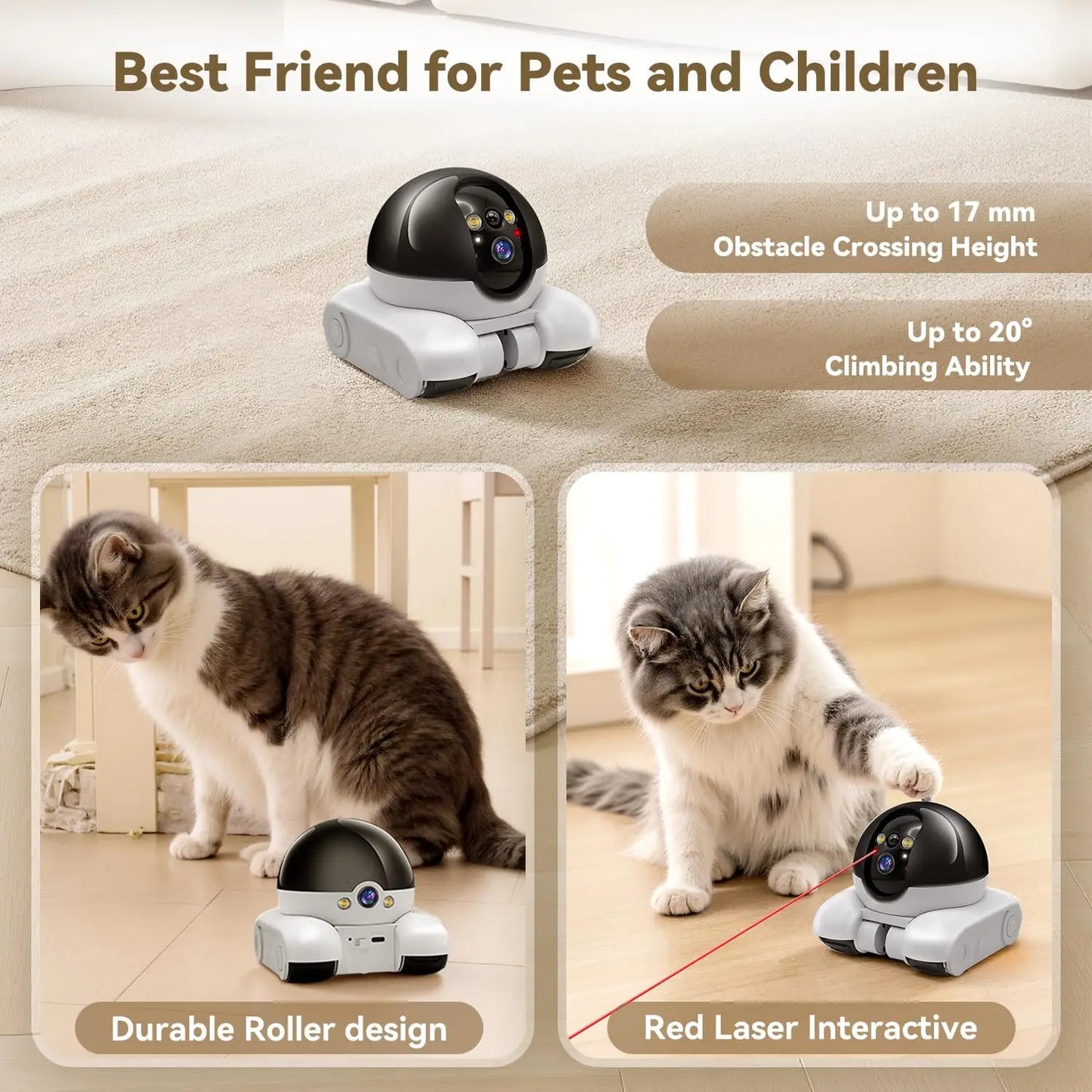 Pet Surveillance Camera | 360° Robot Camera