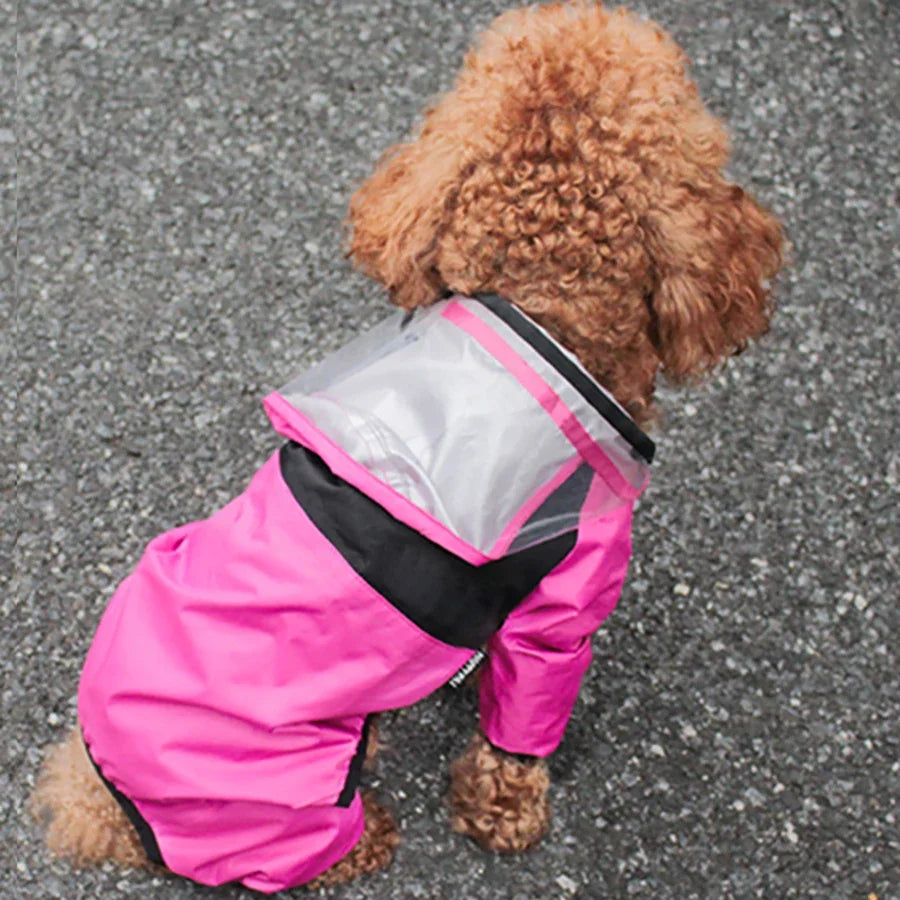 TheDogFace Raincoat Transparent Hooded Jumpsuit