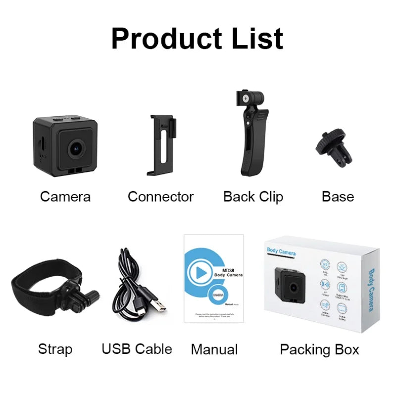 Adjustable Pet Collar Camera HD 1080P Wireless