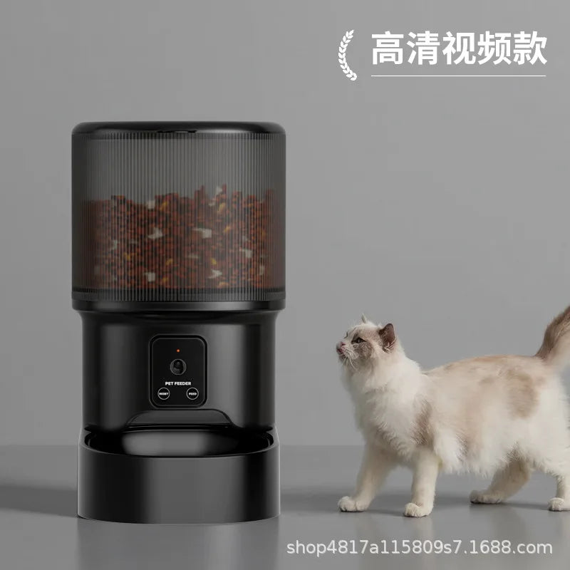Smart Timed Voice Control Hd Video Stainless Steel Bowl Pet Feeder
