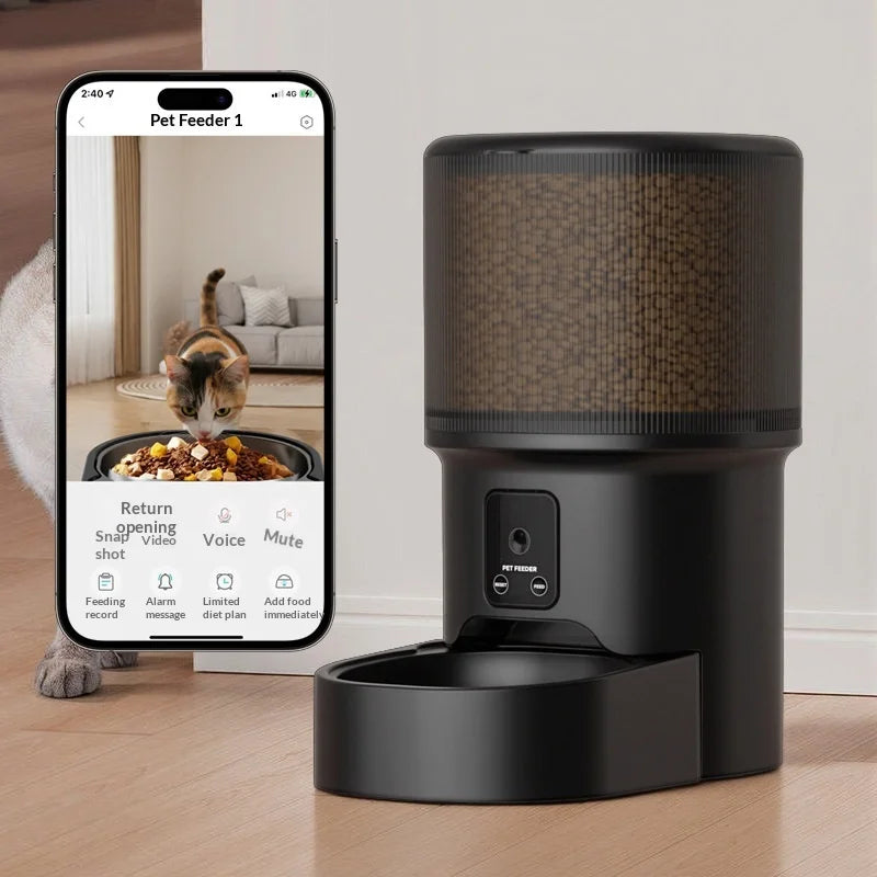 Smart Timed Voice Control Hd Video Stainless Steel Bowl Pet Feeder