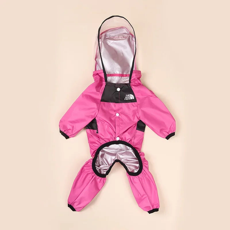 TheDogFace Raincoat Transparent Hooded Jumpsuit