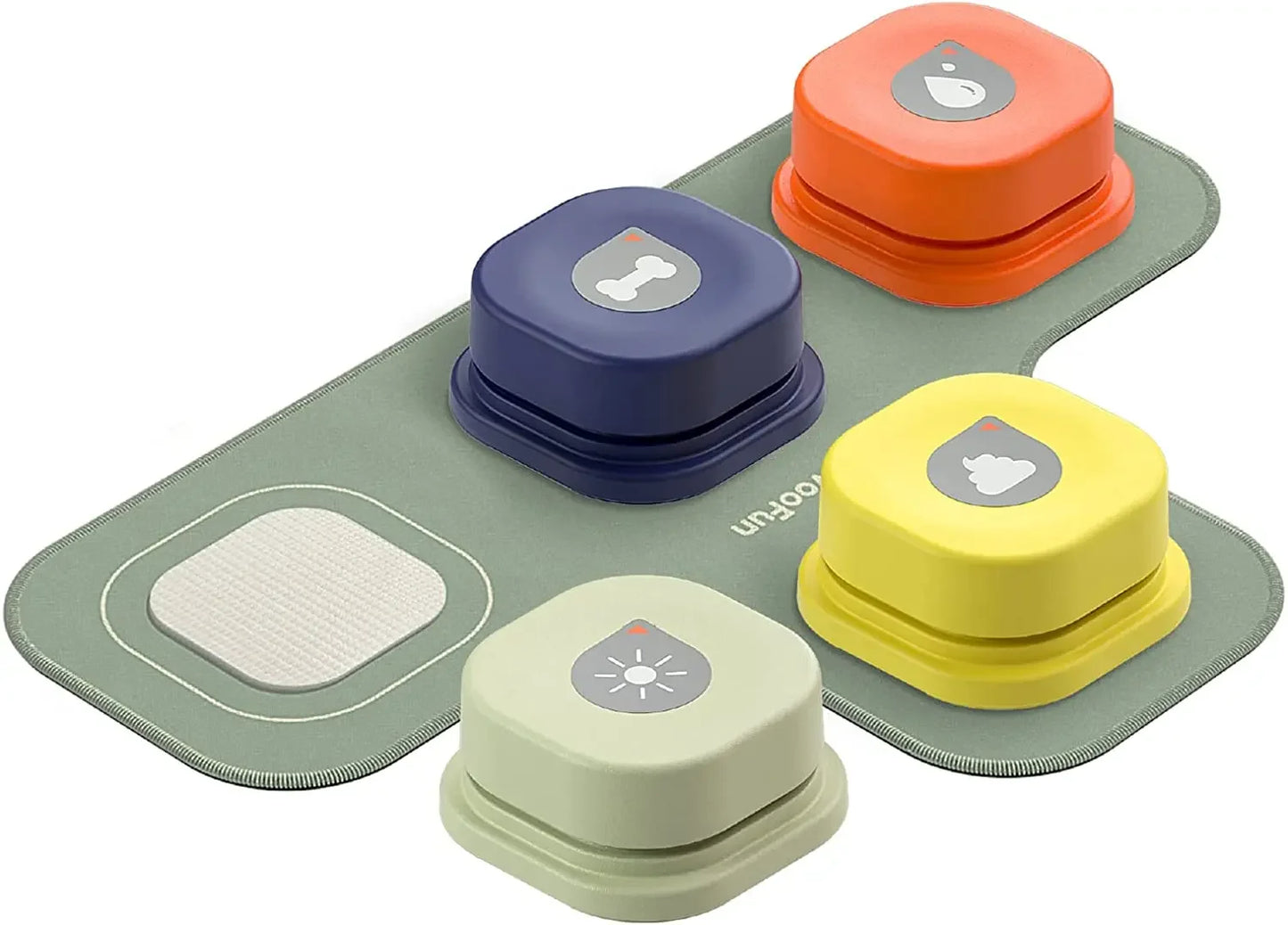 ZUJOLY Dog Button Record Talking Pet Communication Vocal Training Interactive Toy Bell Ringer With Pad and Sticker Easy To Use