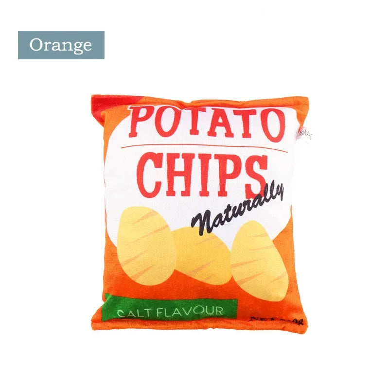 Crisps Plush Filled Squeaky Chew Toy
