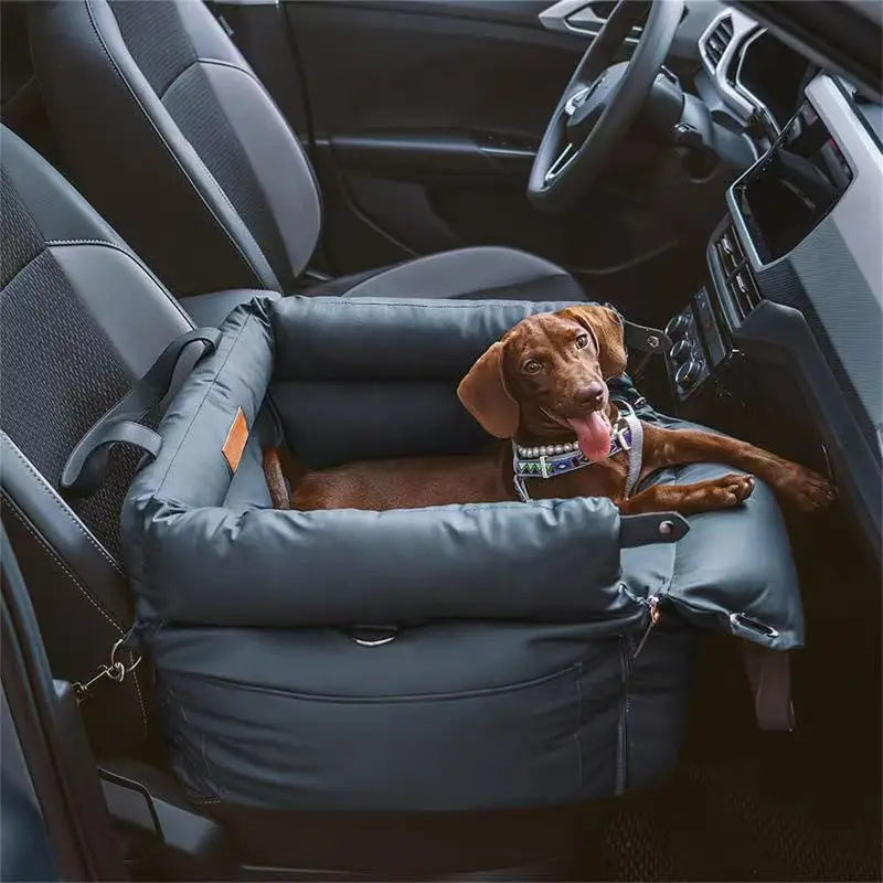 Pet Luxury Faux Leather Dog Car Seat