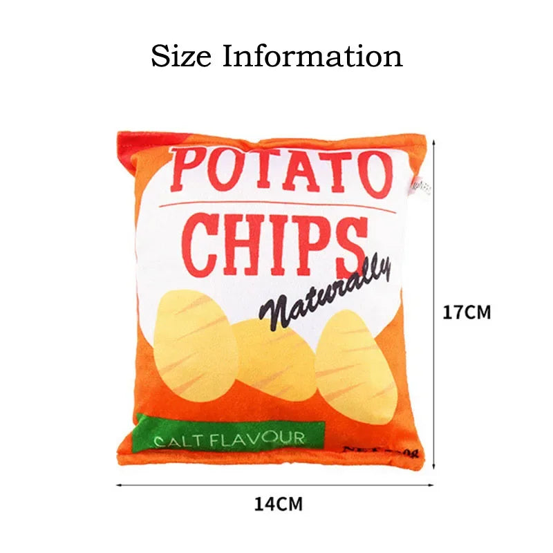 Crisps Plush Filled Squeaky Chew Toy